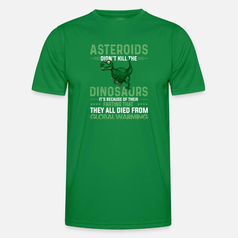 Asteroids Dinosaurs Global Warming T-shirt sport Homme