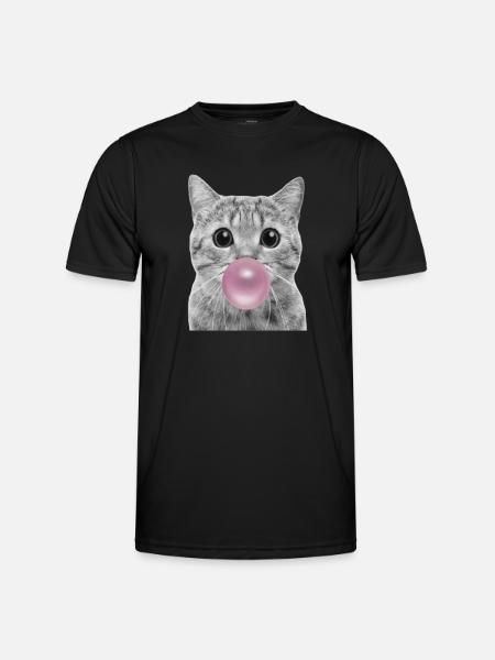Bubble Cat - Men's Functional T-Shirt - black