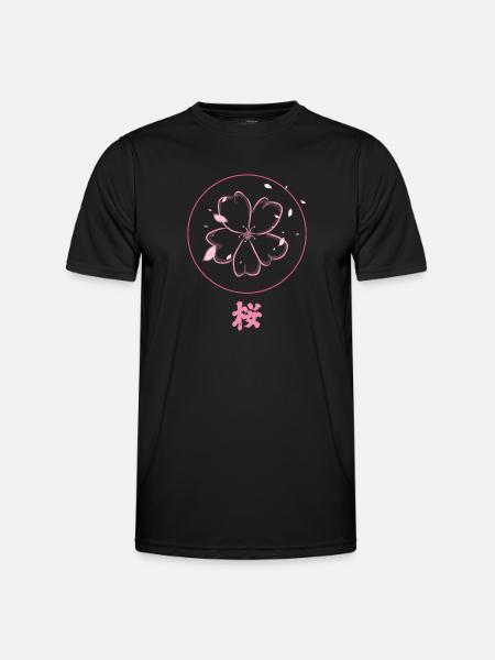 Fleur de cerisier - T-shirt sport Homme - noir