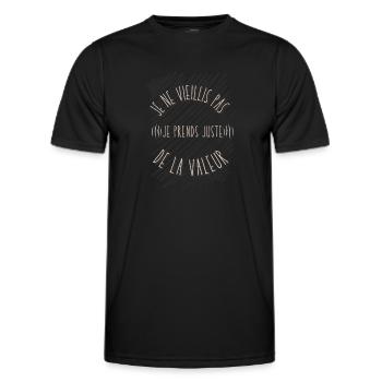 I'm not getting old I'm just getting valuable - Men's Functional T-Shirt - black - Front - AI Model Male 178 dark (178cm)