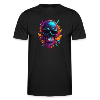 Crâne - T-shirt sport Homme - noir - Devant - AI Model Male 178 dark (178cm)