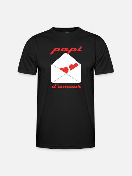 Papi d'amour - T-shirt sport Homme - noir