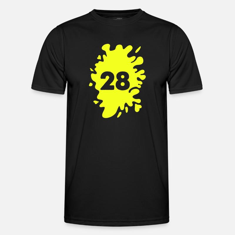 Klecks 28 - Männer Funktions-T-Shirt - Schwarz