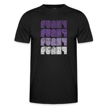 Funky Vintage - Men's Functional T-Shirt - black - Front - AI Model Male 178 dark (178cm)