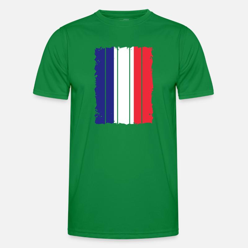 Drapeau de la France Utilisé Drapeau Français T-shirt sport Homme