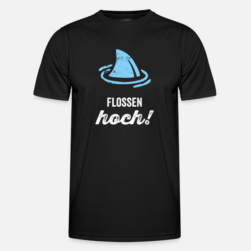 Flossen Hoch! - Männer Funktions-T-Shirt - Schwarz