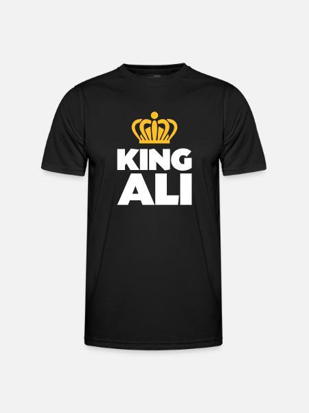 King ali name thing crown - Men's Functional T-Shirt - black
