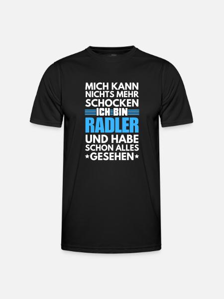 Nicht schockbarer Radler - Männer Funktions-T-Shirt - Schwarz