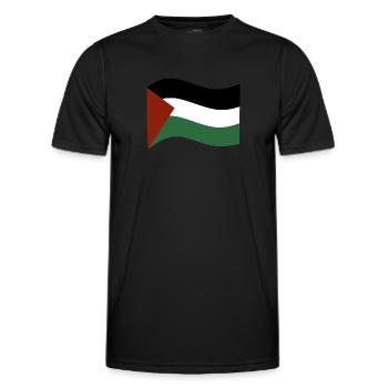 Drapeau de la Palestine - T-shirt sport Homme - noir - Devant - AI Model Male 178 dark (178cm)