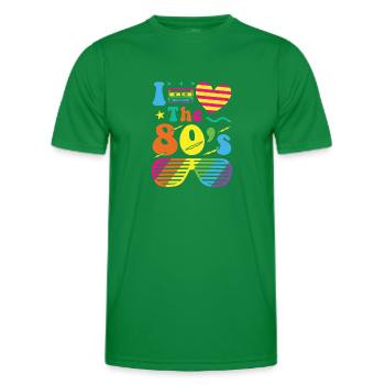 80er Jahre Retro Vintage Kostüm Jahr 80 Liebe - Männer Funktions-T-Shirt - Kelly Green - Vorne - AI Model Male 178 dark (178cm)