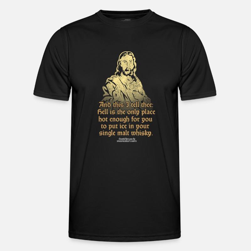 Single Malt & Eis Heiland - Männer Funktions-T-Shirt - Schwarz