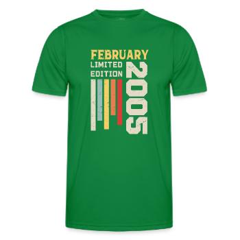 Februar 2005 - Februar 2005 Geburtstagsgeschenk - Männer Funktions-T-Shirt - Kelly Green - Vorne - AI Model Male 178 dark (178cm)
