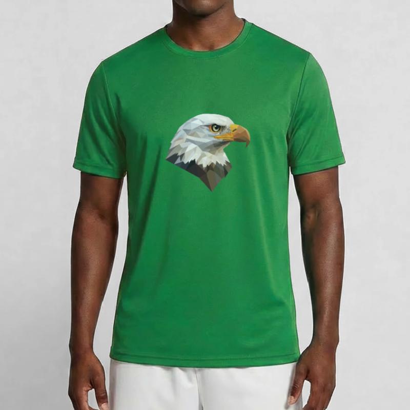 Conception de logo Eagle Head Low Poly Art T-shirt sport Homme
