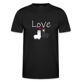 Alpaca love Alpaka - T-shirt sport Homme - noir - Devant - AI Model Male 178 dark (178cm)