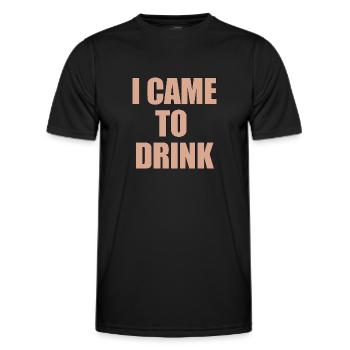 i came to drink - Men's Functional T-Shirt - black - Front - AI Model Male 178 dark (178cm)