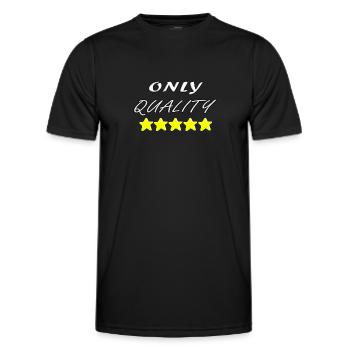Seulement la qualité - T-shirt sport Homme - noir - Devant - AI Model Male 178 dark (178cm)