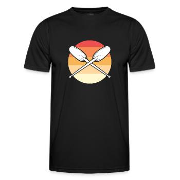 Kajak Kajakfahren - Männer Funktions-T-Shirt - Schwarz - Vorne - AI Model Male 178 dark (178cm)