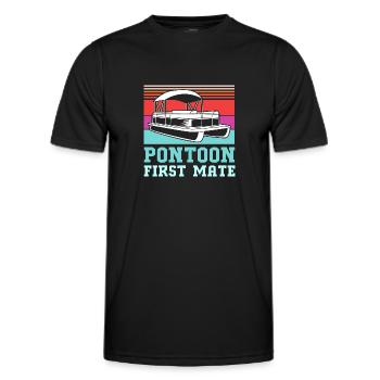 Pontonboot Boot Boote - Männer Funktions-T-Shirt - Schwarz - Vorne - AI Model Male 178 dark (178cm)