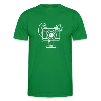 Funny Comic Camera Selfie - Men's Functional T-Shirt - kelly green - Front - AI Model Male 178 dark (178cm)