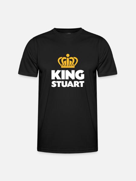 King stuart name thing crown - Men's Functional T-Shirt - black