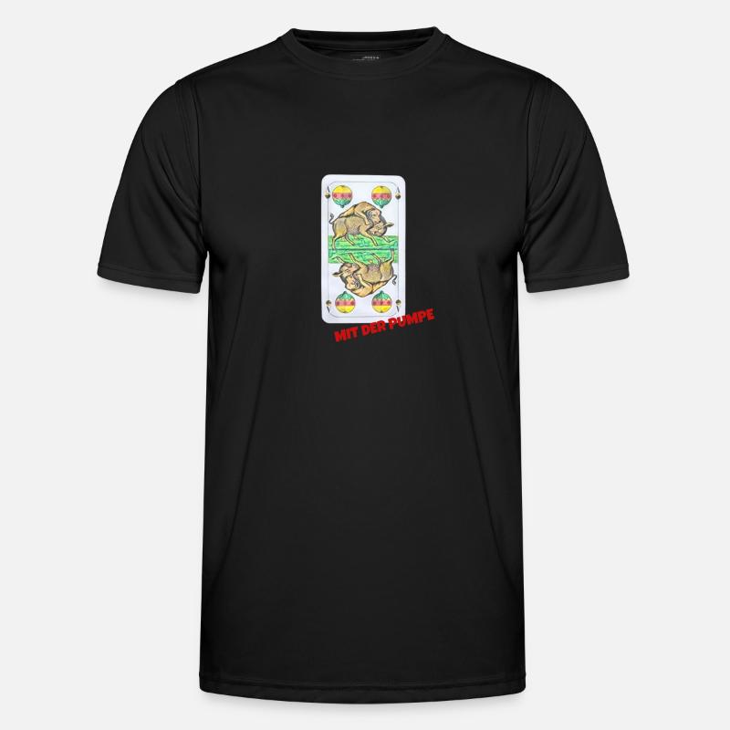 Schafkopfen Schafkopf mit der Pumpe schellen sau Männer Funktions-T-Shirt