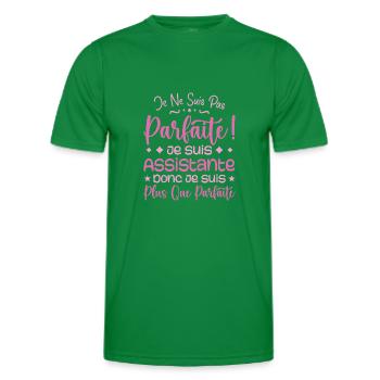 A more than perfect assistant, a dream job - Men's Functional T-Shirt - kelly green - Front - AI Model Male 178 dark (178cm)