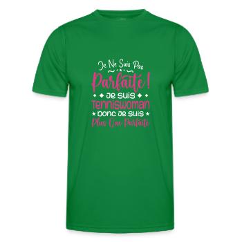 Ein mehr als perfekter Tennisspieler, ein Traumberuf - Männer Funktions-T-Shirt - Kelly Green - Vorne - AI Model Male 178 dark (178cm)