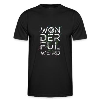 wonderful weird - merveilleux étrange - T-shirt sport Homme - noir - Devant - AI Model Male 178 dark (178cm)