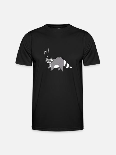 Raccoon - Hi - Men's Functional T-Shirt - black
