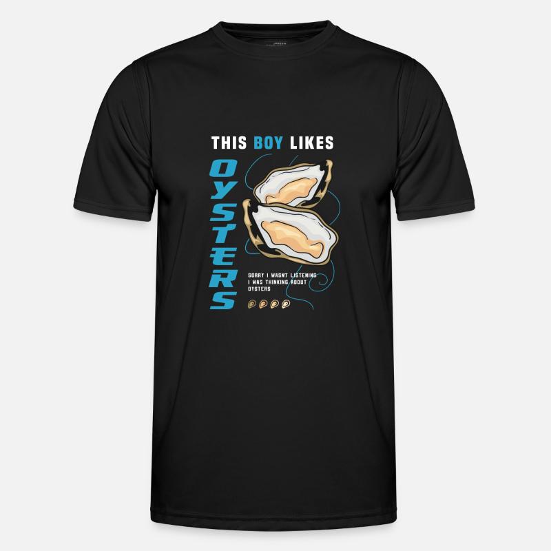 Junge mag Austern Ironic Seafood Chef Männer Funktions-T-Shirt