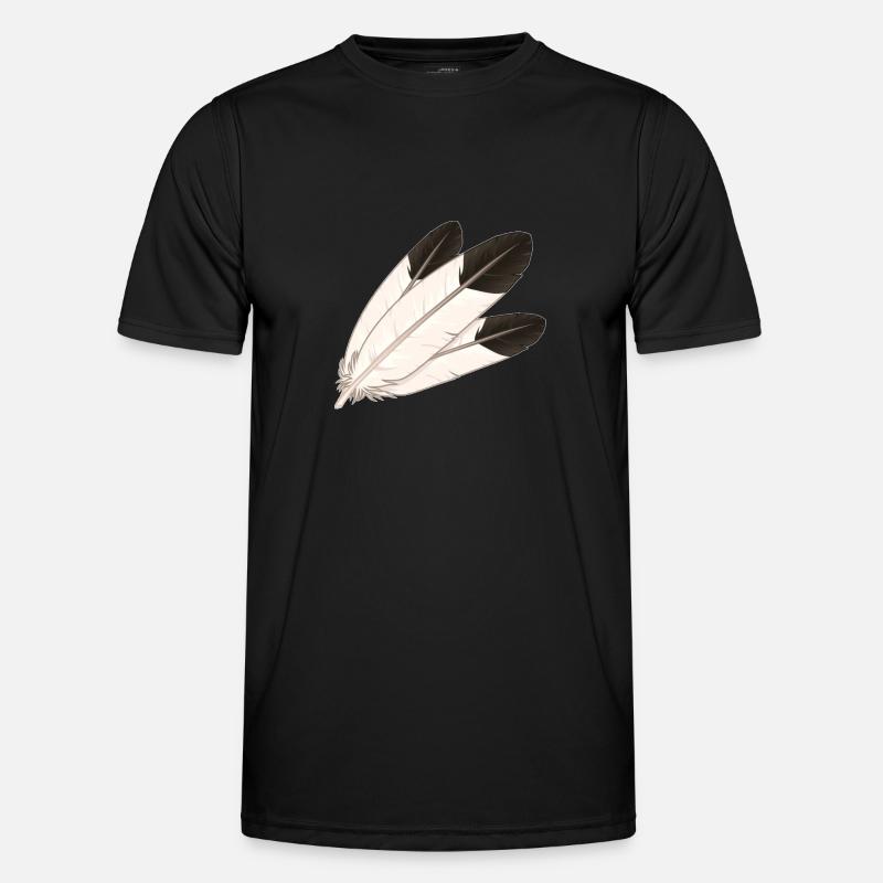 Eagle feather - Men's Functional T-Shirt - black