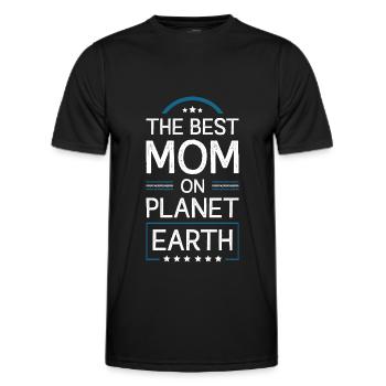 Best Mom Mom Quote Mom - Men's Functional T-Shirt - black - Front - AI Model Male 178 dark (178cm)