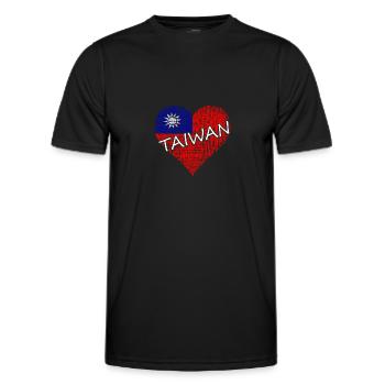 Taiwan - Männer Funktions-T-Shirt - Schwarz - Vorne - AI Model Male 178 dark (178cm)