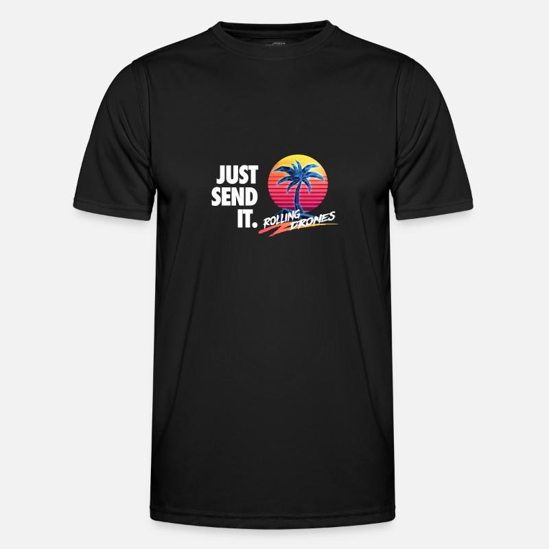 Just Send It @ RollingDrones - Men's Functional T-Shirt - black