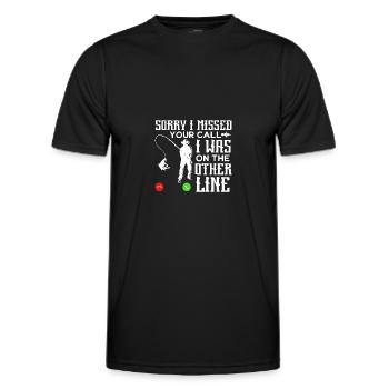 Fishing Anglers Fishing Sport fishermen - Men's Functional T-Shirt - black - Front - AI Model Male 178 dark (178cm)