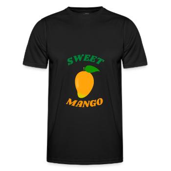 SWEET MANGO - Männer Funktions-T-Shirt - Schwarz - Vorne - AI Model Male 178 dark (178cm)