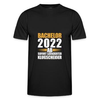 Bachelor 2022 Studium Bestandene Bachelorprüfung - Männer Funktions-T-Shirt - Schwarz - Vorne - AI Model Male 178 dark (178cm)