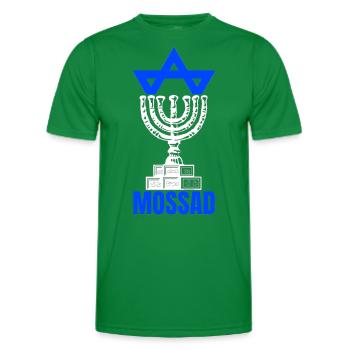 Mossad Israel Israeli Intelligence Tel Aviv - Men's Functional T-Shirt - kelly green - Front - AI Model Male 178 dark (178cm)