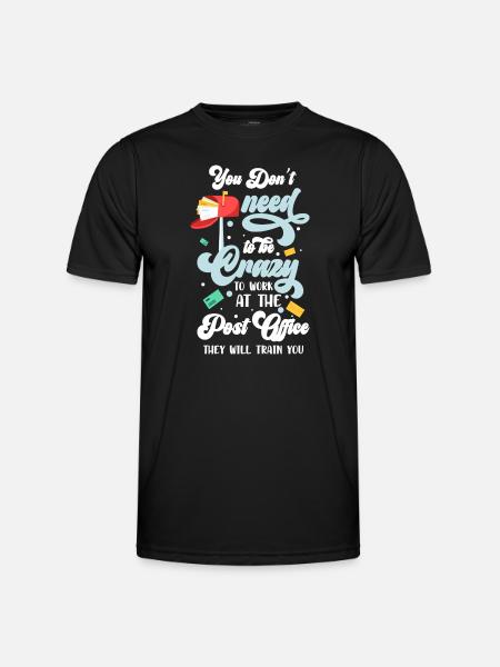 Postman letters Parcel carrier - Men's Functional T-Shirt - black