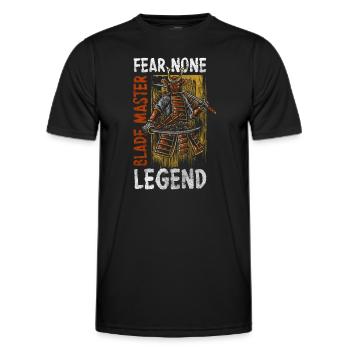 Schwertkämpfer Kämpfer Japan Sieg - Männer Funktions-T-Shirt - Schwarz - Vorne - AI Model Male 178 dark (178cm)
