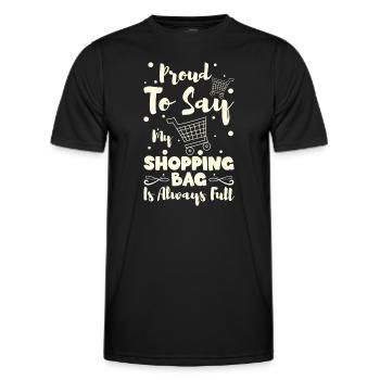 Shopping Shopaholik - Männer Funktions-T-Shirt - Schwarz - Vorne - AI Model Male 178 dark (178cm)