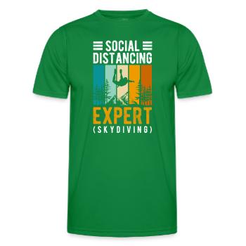 Skydiver Jump Sport Base Jump - Men's Functional T-Shirt - kelly green - Front - AI Model Male 178 dark (178cm)
