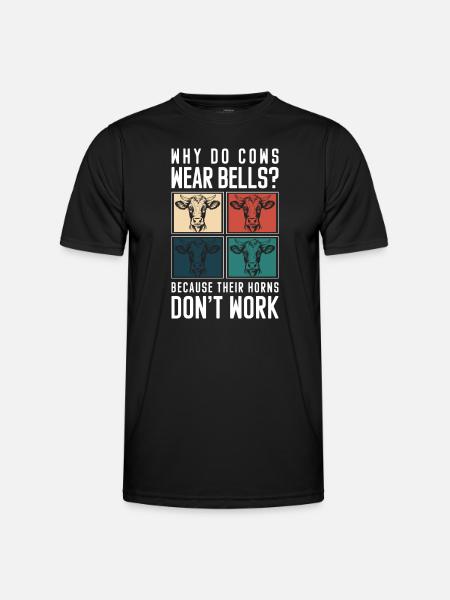 Cows Dairy Cow Farmer - Men's Functional T-Shirt - black