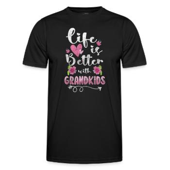 Les grands-parents adorent - T-shirt sport Homme - noir - Devant - AI Model Male 178 dark (178cm)