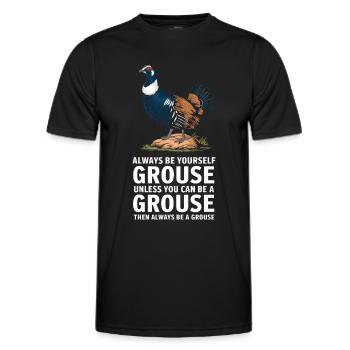Auerhahn - Männer Funktions-T-Shirt - Schwarz - Vorne - AI Model Male 178 dark (178cm)