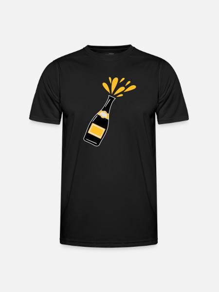 Schampus - Männer Funktions-T-Shirt - Schwarz