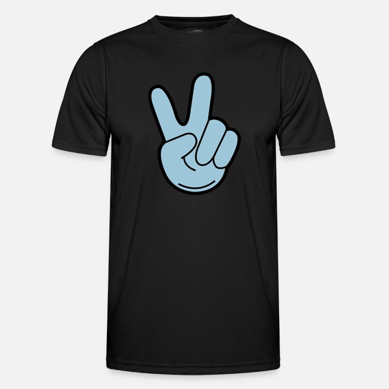 peace hand T-shirt sport Homme