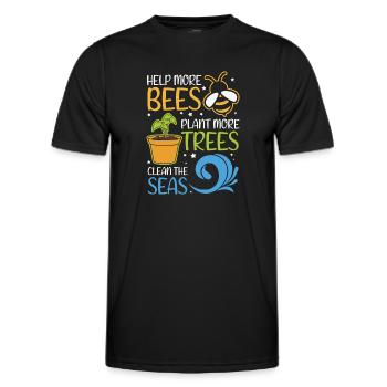 Save the Earth Umweltschutz - Männer Funktions-T-Shirt - Schwarz - Vorne - AI Model Male 178 dark (178cm)