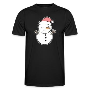 Schneemann - Männer Funktions-T-Shirt - Schwarz - Vorne - AI Model Male 178 dark (178cm)