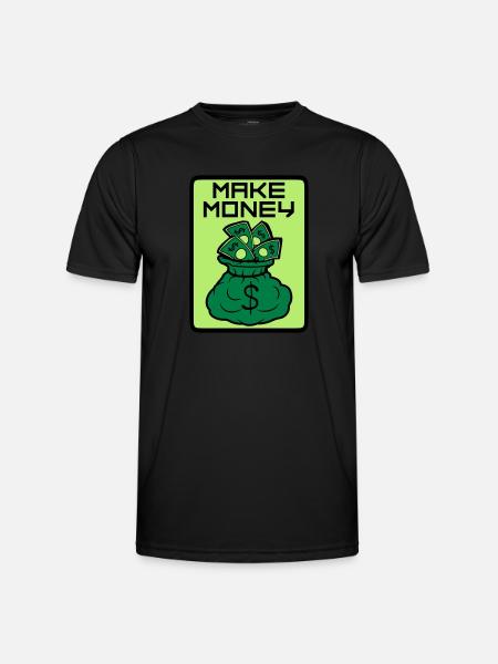 Money Maker Shield - Men's Functional T-Shirt - black